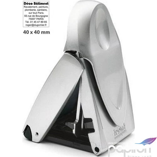 Bélyegző Trodat 9440 Mobile Printy műanyag önfestékező zsebbélyegző 40 x 40 mm ezüst színű