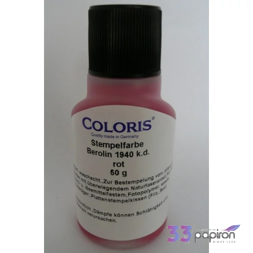 Bélyegzőfesték STK Coloris 1940 50ml piros bélyegző festék 04300205
