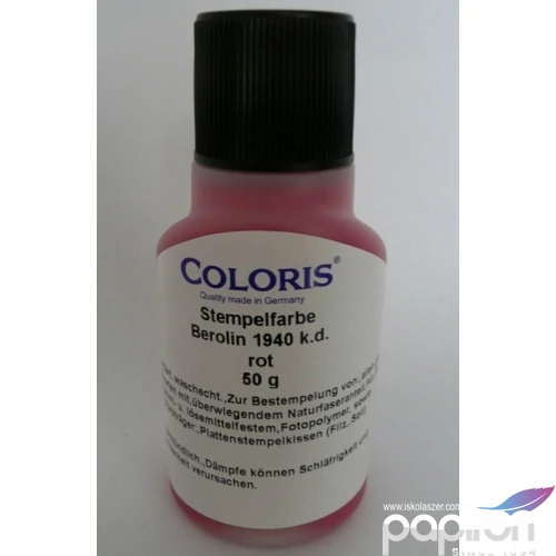 Bélyegzőfesték STK Coloris 1940 50ml piros bélyegző festék 04300205