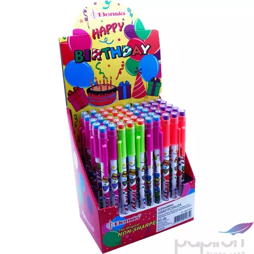 Bensia toLóbetétes ceruza radíros PAEPF96 Happy Birthday szülinapi Születésnapos mintákkal