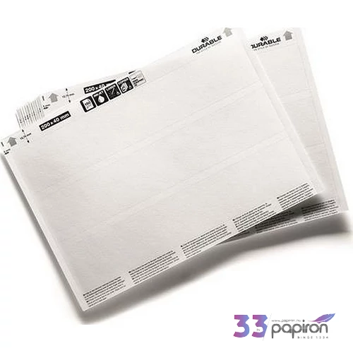 Betétlap 200x37mm DURABLE fehér