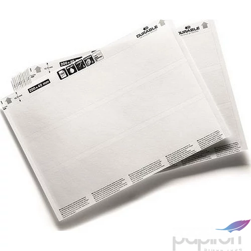 Betétlap 200x37mm DURABLE fehér 