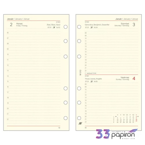 Betétlap És Kiegészítő 2026 M312 2025 Napi Betétlap Csomag Toptimer 2026 kollekció!