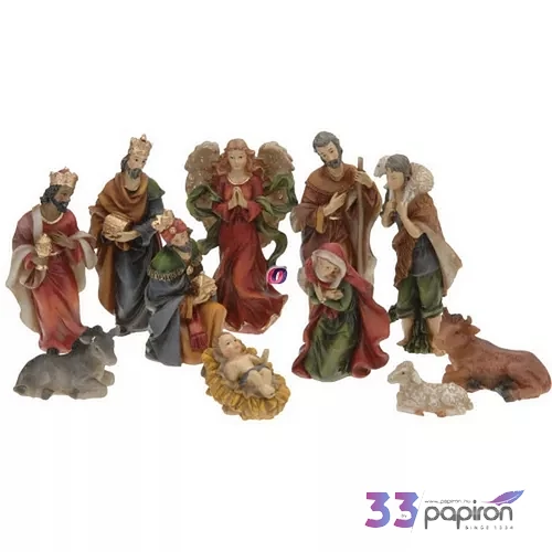 Betlehemi család szett 23' 11 figurával kpm kézzel festett termék Betlehem