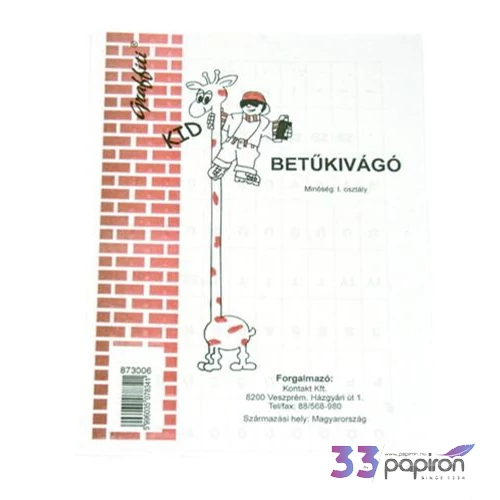 Betűkivágó betűkártya iskolaszezonos termék