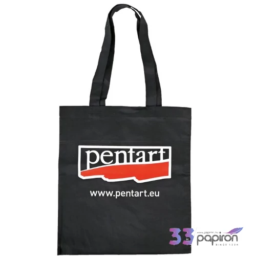 Bevásárlószatyor hosszúfülű 38 x 42 cm, fekete Pentart logoval