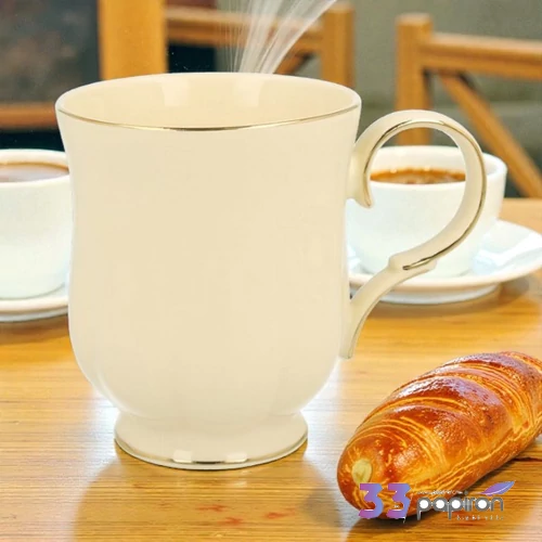 Bögre porcelán 450ml CLARK ECRU Díszdobozban