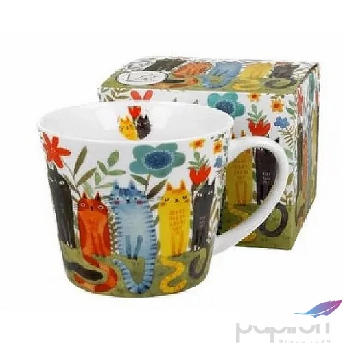 Bögre porcelán 610ml Garden Felines