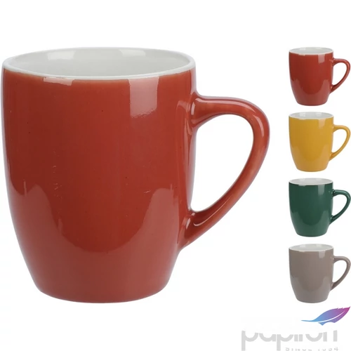 Bögre kerámia egyszínű 240ml 4féle piros, sárga, zöld, szürke kpmhu '25