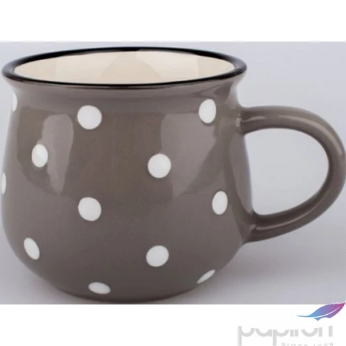 Bögre Porcelán 2,3dl taupe pöttyös