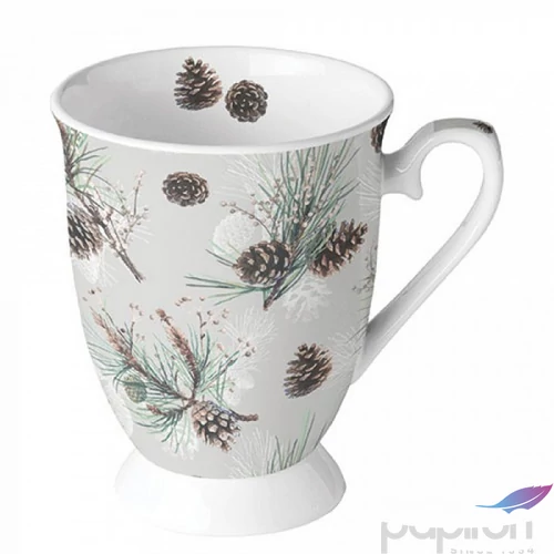 Bögre porcelán Ambiante Pine Cone All Over 2,5dl porcelánbögre