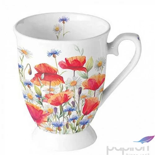Bögre Porcelán 0,25l Poppies and cornflowers