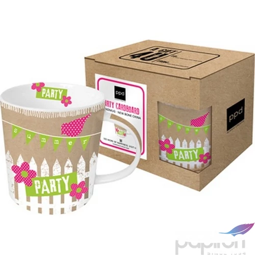 Bögre Porcelán 0,35l Cardboard Party, tőlem neked dobozban