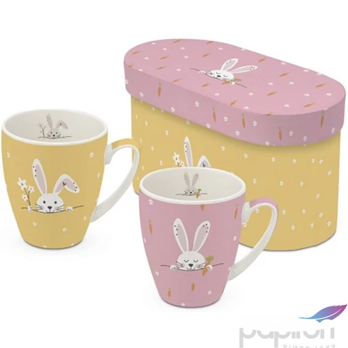 Bögre porcelán 0,35l dobozban,2db-os, Hello