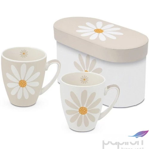 Bögre porcelán 0,35l dobozban, 2db-os, Happy Flower