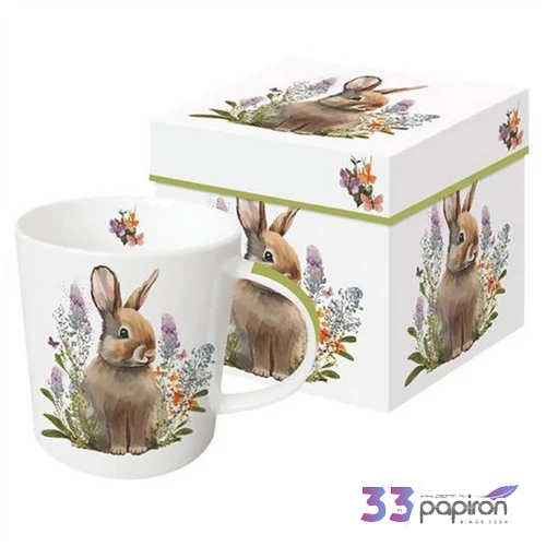 Bögre porcelán 4dl dobozban, Belle Bunny