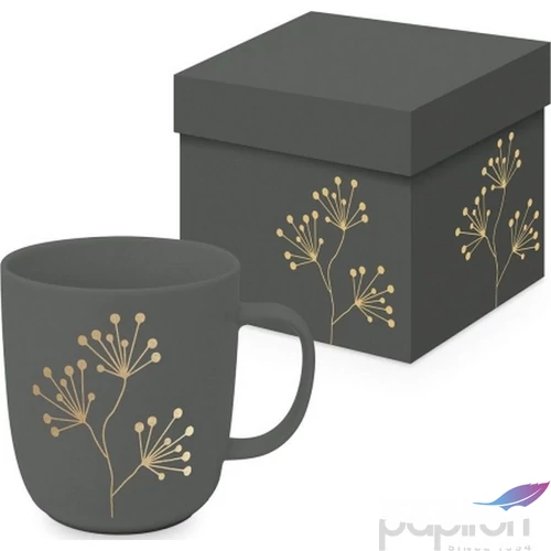Bögre porcelán 0,35l dobozban, Pure Gold Berries Grey