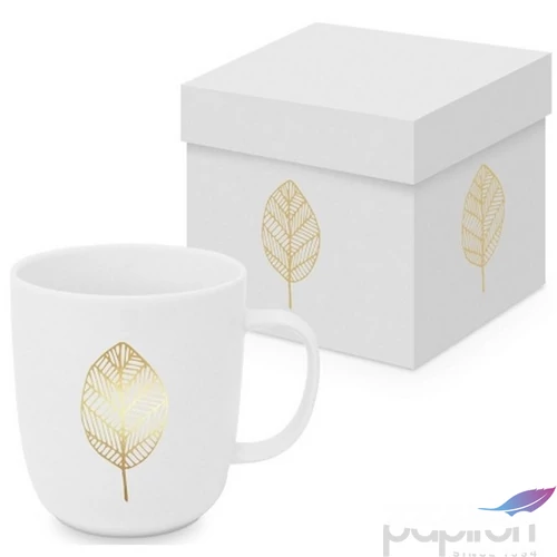 Bögre porcelán 0,35l dobozban,Pure Gold Leaves