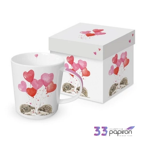 Bögre porcelán 3,5dl Hedgehogs in Love dobozban