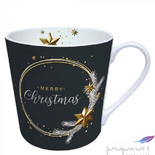 Bögre porcelán Ambiante Wishing Ring Black 3dl porcelánbögre