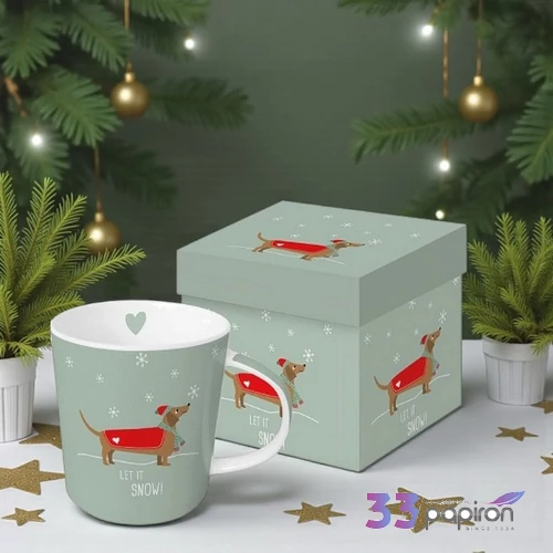 Bögre porcelán 0,4l dobozban, Winter Story