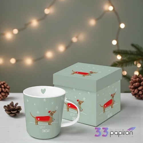 Bögre porcelán 0,4l dobozban, Winter Story
