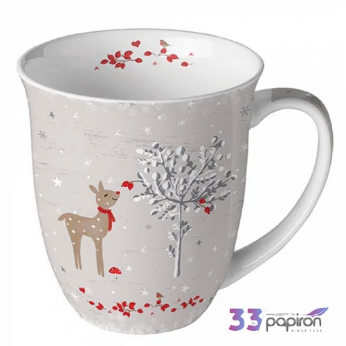 Bögre porcelán Ambiante Sniffing Deer 4dl porcelánbögre