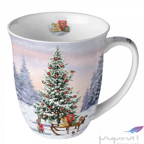 Bögre porcelán Ambiante Winter Animals 4dl porcelánbögre