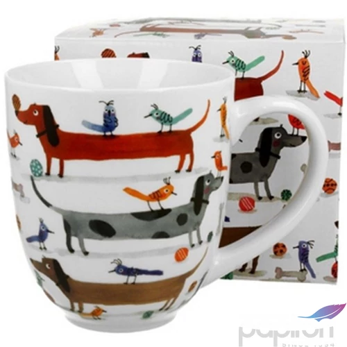 Bögre porcelán 1000ml dobozban, Long dogs