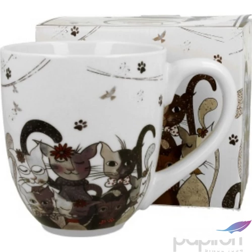 Bögre porcelán 1000ml dobozban,Cats Family