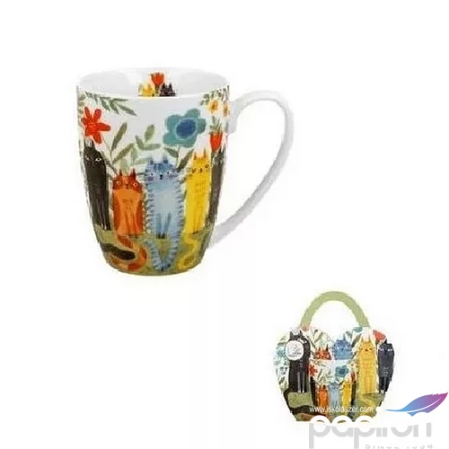 Bögre porcelán 360ml Garden Felines