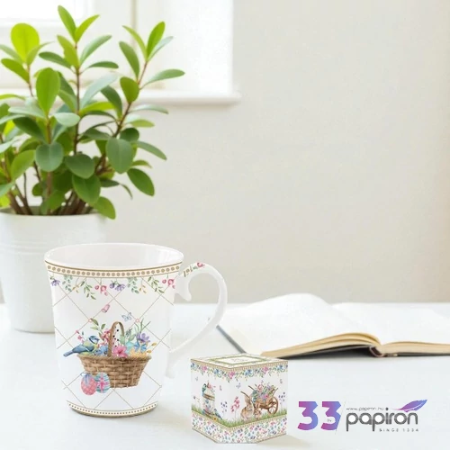 Bögre porcelán 2,75dl Sping Bloom dobozban