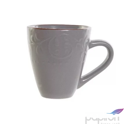 Bögre kerámia 340ml Stoneware 13,5x9,5x10,5cm, mintázott szürke