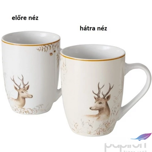 Bögre porcelán 300ml szarvasos,