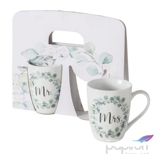 Bögre porcelán szett 330 ml Mr. and Mrs. 
