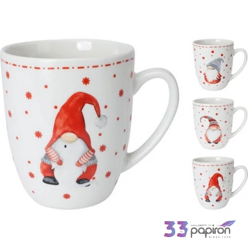 Bögre porcelán 340ml '24 karácsony manó dizájn. kpm