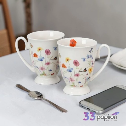 Bögre porcelán 340ml AMELIA 2 db Díszdobozban