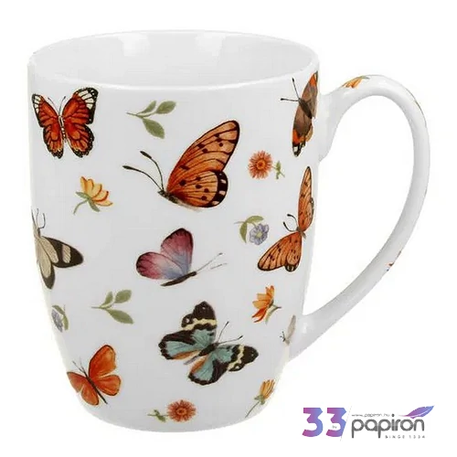 Bögre porcelán 350ml Butterflies díszcsomagolásban