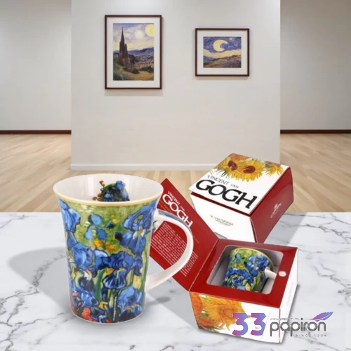 Bögre porcelán 350ml dobozban Van Gogh: Íriszek