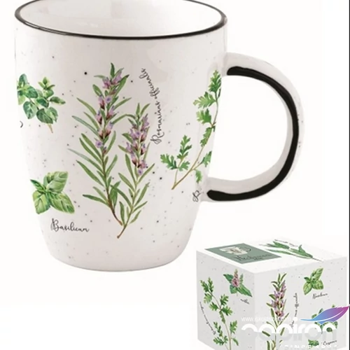 Bögre Porcelán 3,5dl Herbarium dobozban