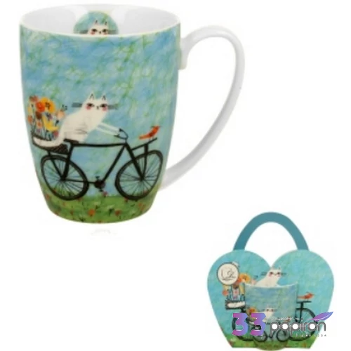 Bögre porcelán 350ml díszcsomagolásban, Bicycle