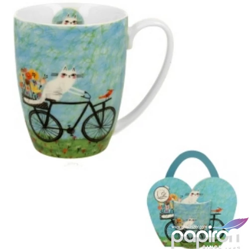 Bögre porcelán 350ml díszcsomagolásban, Bicycle