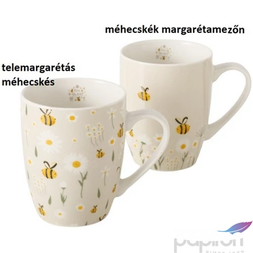 Bögre porcelán 350ml méhecskés,  Honey 