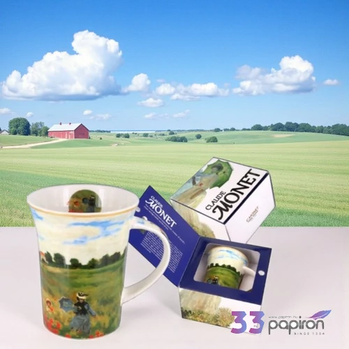 Bögre porcelán 350ml Monet:Pipacsmező