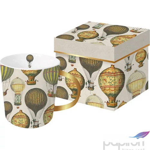 Bögre Porcelán 350ml Mongolfie mintában megegyezző díszdobozzal Tassotti design O603467