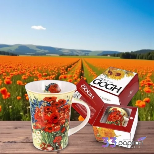 Bögre porcelán 350ml Van Gogh: Pipacsok és százszorszépek