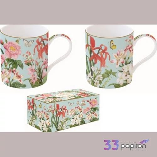 Bögre porcelán 3,5dl Botanic Garden 2db-os dobozban