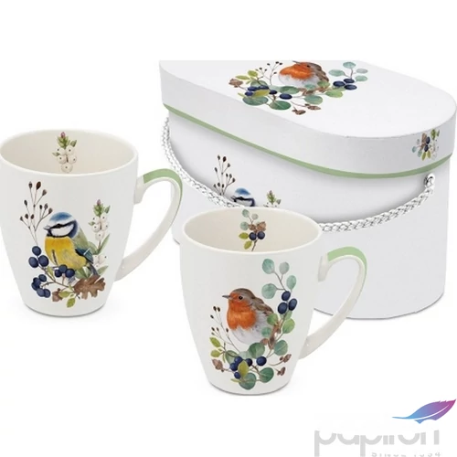 Bögre Porcelán 3,5dl Deux Oiseaux 2db-os dobozban