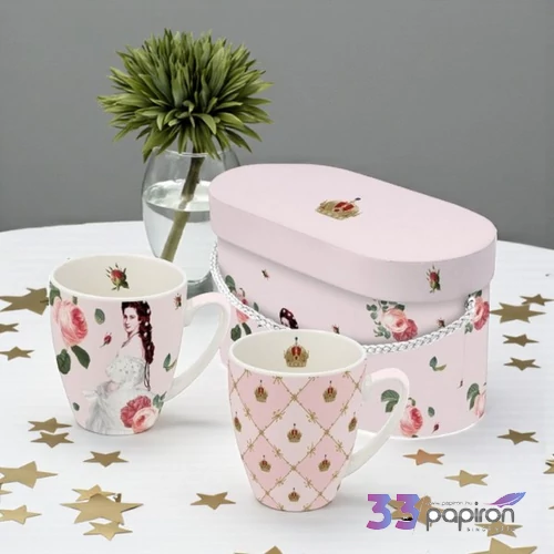 Bögre porcelán 3,5dl dobozban, 2db-os, Sisi and Vienna