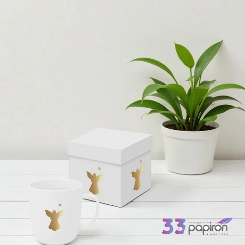 Bögre porcelán 3,5dl dobozban,Pure gold Angel
